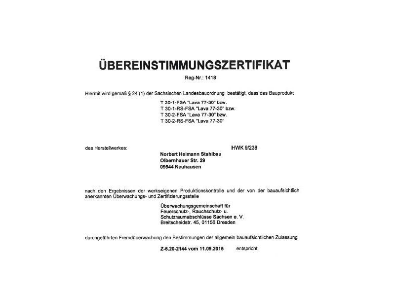 zertifizierte Produktions- und Montagefirma für Brandschutzelement